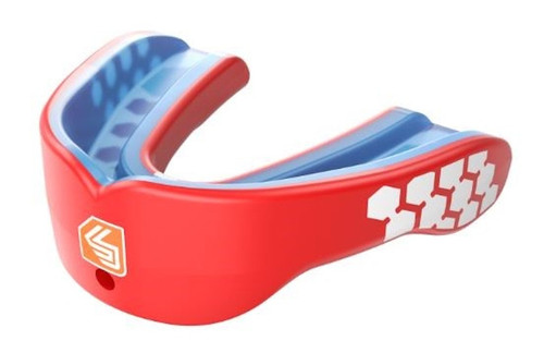 Vist Large View of Product Image Which is New GEL POWER MAX MOUTH GUARD RED