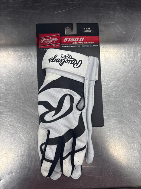 Vist Large View of Product Image Which is New Rawlings 5150 BB/SB Batting Gloves Black SM