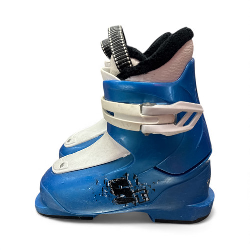 Vist Large View of Product Image Which is Used Salomon S Girls DH Ski Boot Royal Blue 175 MP - Y11