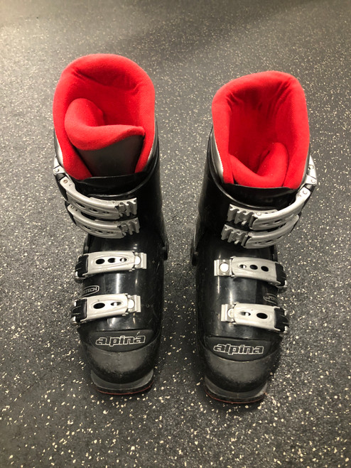 Used Alpina CJ4 Boys DH Ski Boot Black 235 MP - J05.5 - W06.5 11726-S000221147