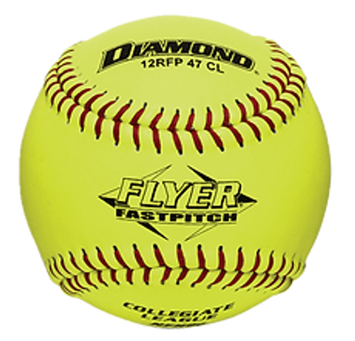 Vist Large View of Product Image Which is Diamond RFP Leather Cover 12" Fastpitch Softball #12RFP47LT