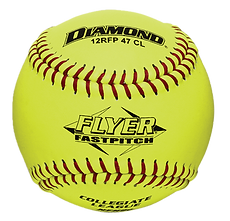 Vist Large View of Product Image Which is Diamond RFP Leather Cover 12" Fastpitch Softball #12RFP47LT