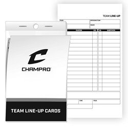 Vist Large View of Product Image Which is New Baseball/Softball Team Line Up Cards