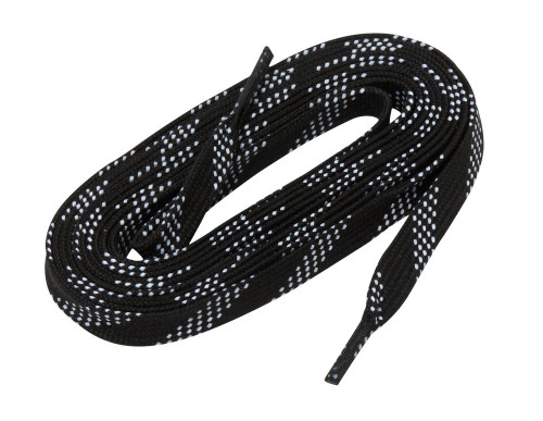 Vist Large View of Product Image Which is New Skate Laces Waxed- Black/White 120"