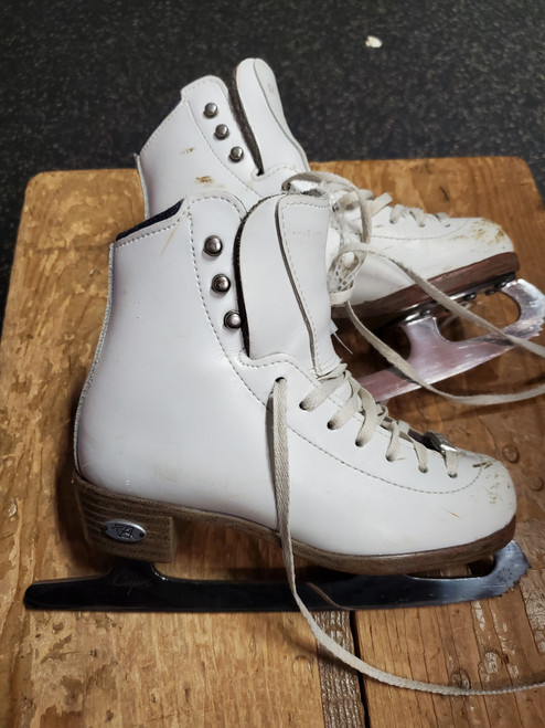 Vist Large View of Product Image Which is Used Riedell 33 Girls Figure Skate White Youth 13.0