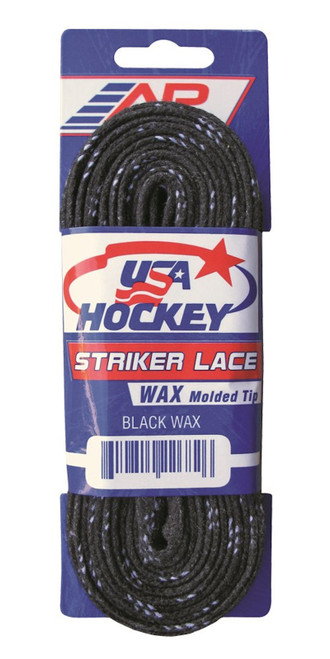 Vist Large View of Product Image Which is USA HOCKEY LACES BLACK WAXED 108"