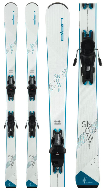 Elan Snow White 152CM Skis w/EL 9 Bindings 2024 10313-ELSACKJXA22152