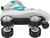 GLIDR QUADS M5/W6 WHT/TEAL/GRY Inline Skates Inline Skates / Roller & Quad Skates View 3