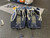Used Bauer M5 PRO Goalie Leg Pads Inter Clear And Royal Blue SM 11801-S000020119 View 12