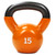 New 15 LB COATED KETTLEBELL 11884-PRMDF057B-15 View 1