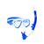 New Speedo Junior Adventure Swim Mask and Snorkel Set- Blue 11709-SPD8-7530334430 View 1