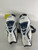 Used CCM JR PEDS Youth Shin Guards Clear And Royal Blue 9" 11834-S000030268 View 1