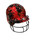Used RED AND BLACK BATTING HELMET Batting Helmet w/Mask Red SM 11884-S000043008 View 1