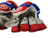 Used Warrior Alpha Lemieux Camp Senior Gloves White/Royal/Red 13" 11742-S000491586 View 7