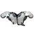 Used 2 AIR GEAR 2000 Football Shoulder Pads Grey Medium 11218-S000405763 View 1