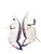 Used Bauer REACTOR Goalie Leg Pads Senior White/Royal/Red 35" 11768-S000225699 View 3