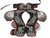 Used Schutt 801417 FB Shoulder Pads Grey MD View 1