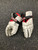 Used Maverik MAX Lacrosse Gloves Mens Cardinal And White 13" 11162-S000434977 View 4
