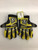 Black and yellow gloves View 1