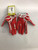 Used red and silver gloves View 1