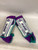 Used Brine Soccer Shin Guards Adult Purple And White LG 11851-S000040539 View 1