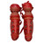 Used Easton NATURAL Catchers Leg Guards Red Intermediate 11406-S000108709 View 1