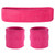 New Kids Sweatband Set Neon Pink, headband and two wristbands View 1