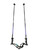 Used K2 Performance Ski Poles Black 115 cm / 46", full length, pair View 1