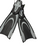 Used OMS ReefStream Scuba Dive Fins Black MD Size 7-10 11731-S000160403 View 4