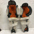 Used Easton M3 Junior Shin Guards Orange And White 12" 11855-S000200244 View 2