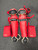 Used BoomBah LEG GUARDS W/ KNEE SAVERS Catchers Leg Guards Red Junior 11945-S000249682 View 1
