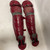 Used All-Star LG40SPRO Catchers Leg Guards Maroon Intermed 11855-S000200893 View 1