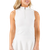 New Waggle Match Play Women's Golf Sleeveless Mock Neck- White SM View 1