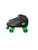 Used Riedell COSMIC SUPER FLY GREEN Senior Roller Quad Skates Black Senior 10 11842-S000228611 View 2