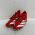 Used Adidas Jr FB Cleats Red Junior 03.5 11762-S000077449 View 1
