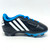 Used Adidas JR CONQUISTO Soccer Cleats Black And Carolina Blue Youth 09.0 11805-S000079116 View 2