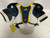 Used Bauer SP2000 JR Junior Shoulder Pads White And Navy Blue MD 11855-S000202725 View 5