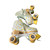 Used RollerDerby PINEAPPLE ROLLER QUAD SKATES ADJ 3-6 Junior Roller Quad Skates White Adjustable 11617-S000345227 View 4