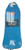 Used Santa Cruz KNOW FIREPIT REISSUE Skateboard Deck Only Carolina Blue Long 11774-S000088370 View 1
