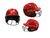 Used Rawlings R16 Batting Helmet w/Mask Red MD 11917-S000017718 View 1