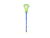 Used Warrior MINI EVO 4 Jr Atk/Mid Complete Stick Royal Blue And Lime Green 11917-S000017749 View 1
