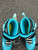 Used Rollerblade MICROBLADE 5-8 Senior Rec Fitness Skates Teal Adjustable 11162-C000456265 View 2