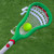 Hackees Italy Nonna's Favorite Spoon Lacrosse Stick, Green/White/Red View 4