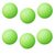 Hackees Six-Pack of Mini Lacrosse Balls, Neon Green View 1