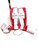 Used Bauer REACTOR 5 PRO SR GLOVES Goalie FULL SET Inter Red 32" 11860-S000310858 View 1