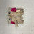 Used Easton YOUTH BB/SB Batting Gloves Pink LG 11762-S000081056 View 2