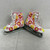 Used 380 GIRLS FLOWER DOUBLE RUNNER Girls Figure Skate White Youth 08.0 11762-S000081155 View 2