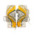 Used, Reebok, 5K, JR, Goalie Leg Pads, Junior, Gold And White, 27" View 1