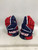 Used Bauer VAPOR HYPERLITE Senior Gloves Navy Blue And Red 15" 11851-S000048618 View 1