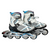 Used OXELO FIT 5 Senior Rec Fitness Skates White Senior 6.5 11218-S000429832 View 2